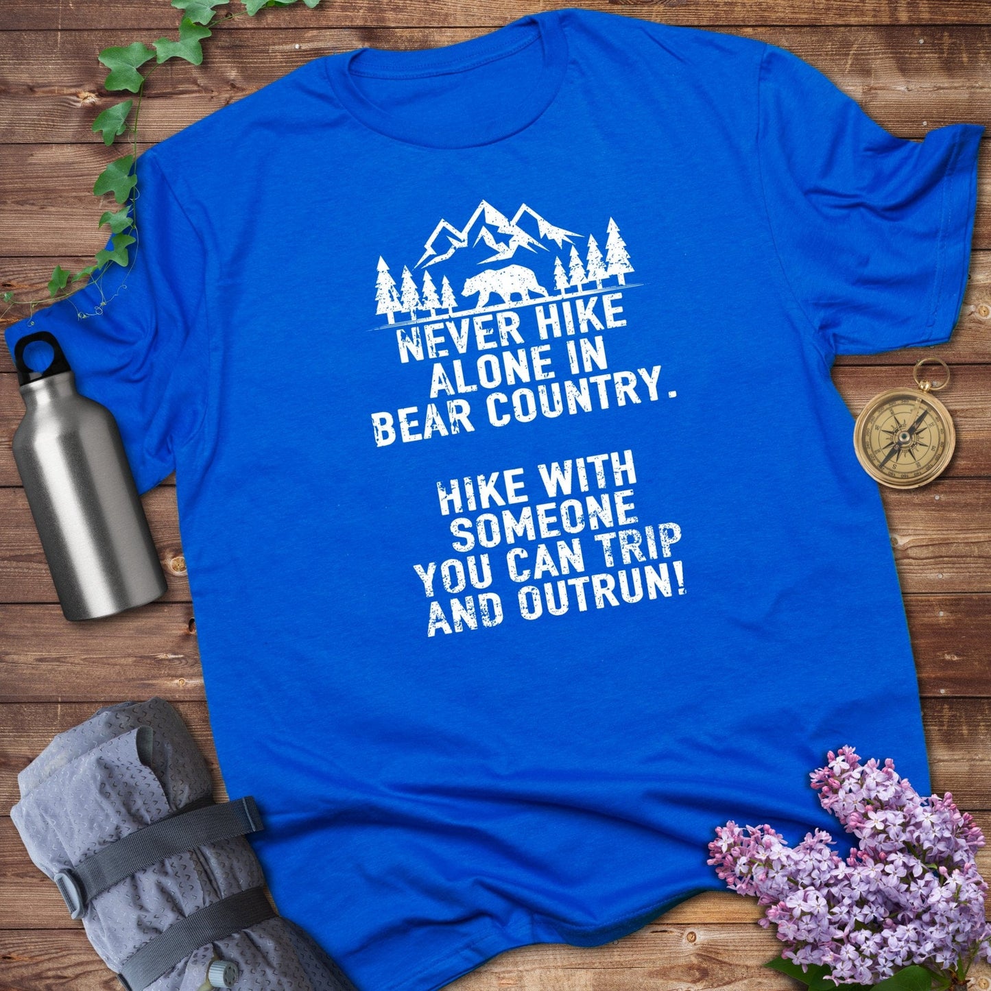 Never Hike Alone In Bear Country Funny Shirt Product