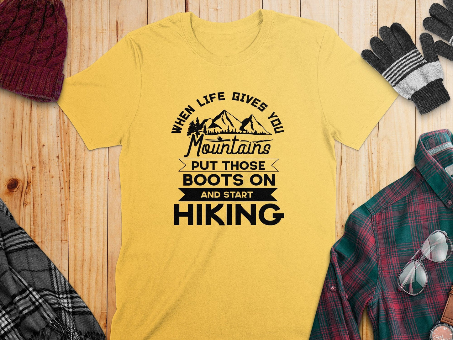 When Life Gives You Mountains Hiking Shirt product