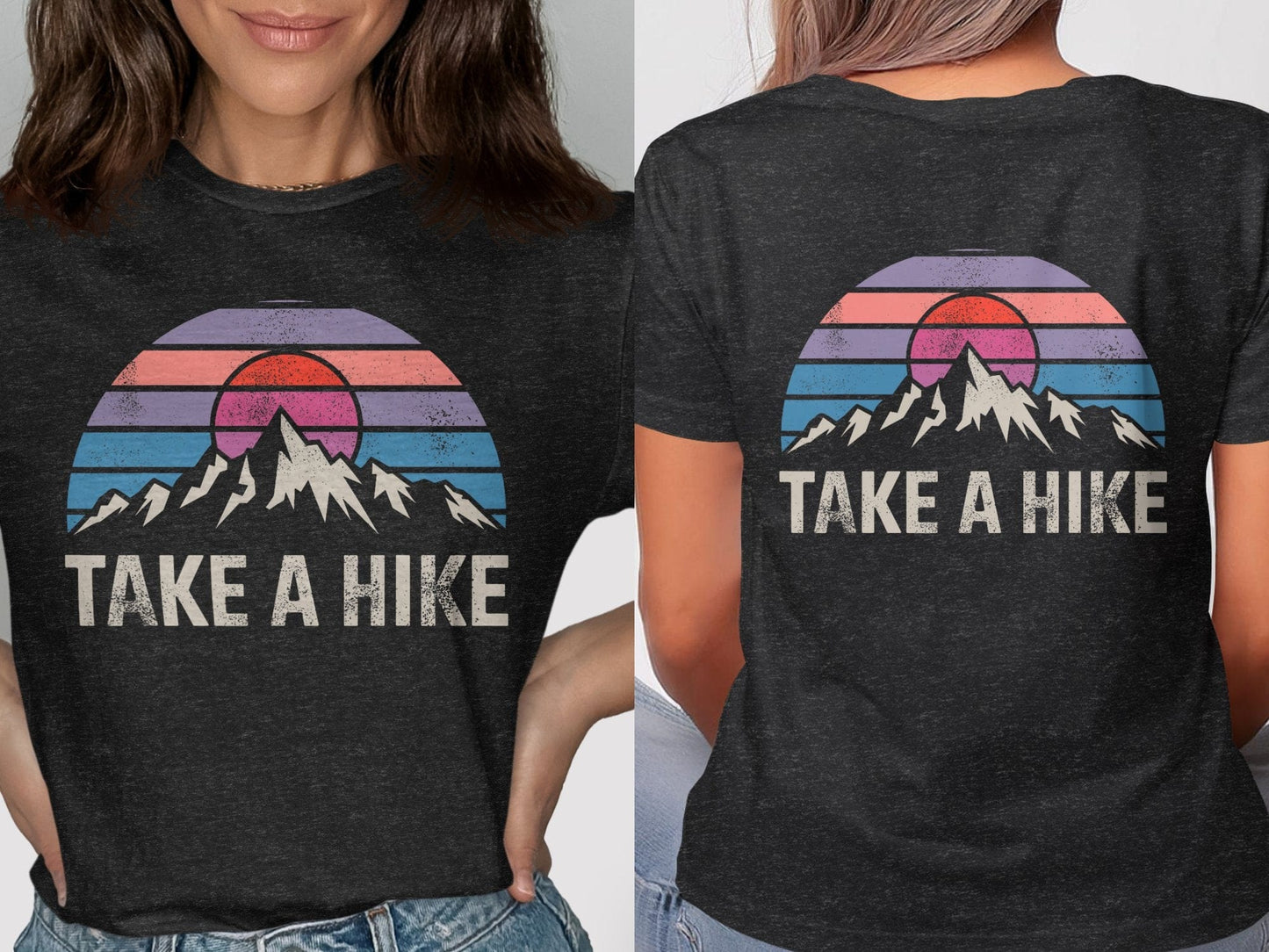 Take A Hike Graphic Tee Shirt Fun Clothing Product