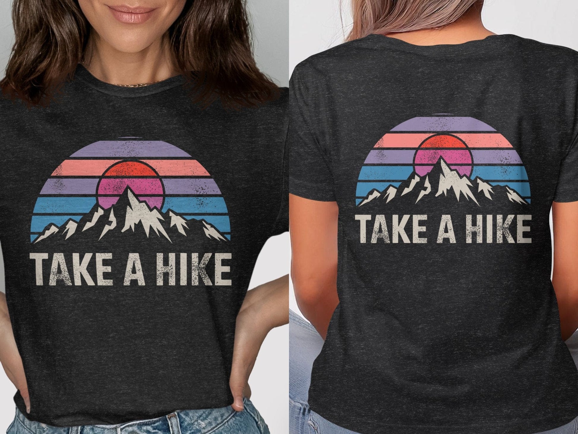 Take A Hike Graphic Tee Shirt Fun Clothing Product