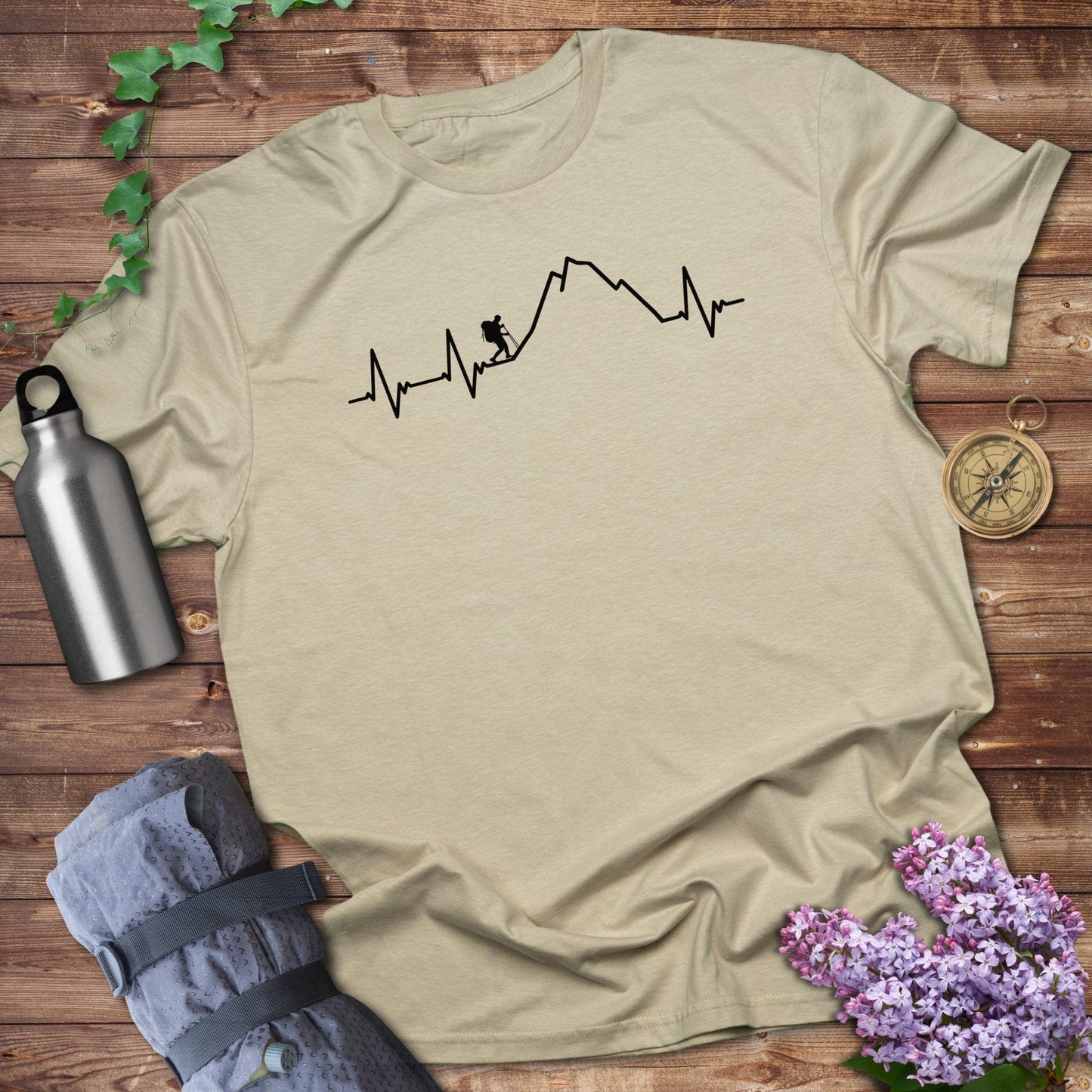 Hiking Adventure EKG Mountain Graphic T-shirt product type