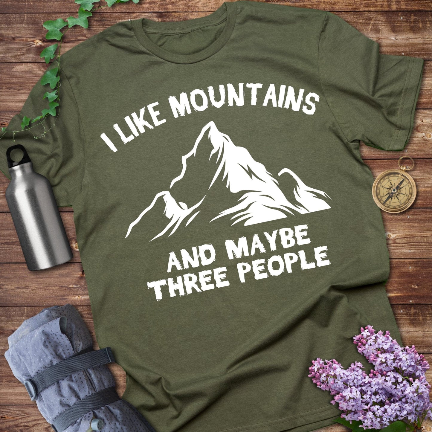 I Like Mountains And Maybe Three People T-Shirt product type