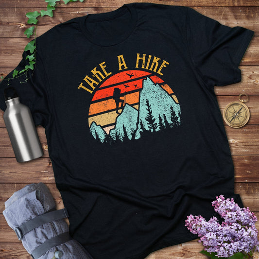 Take a Hike Black Shirt with Mountain Design product type