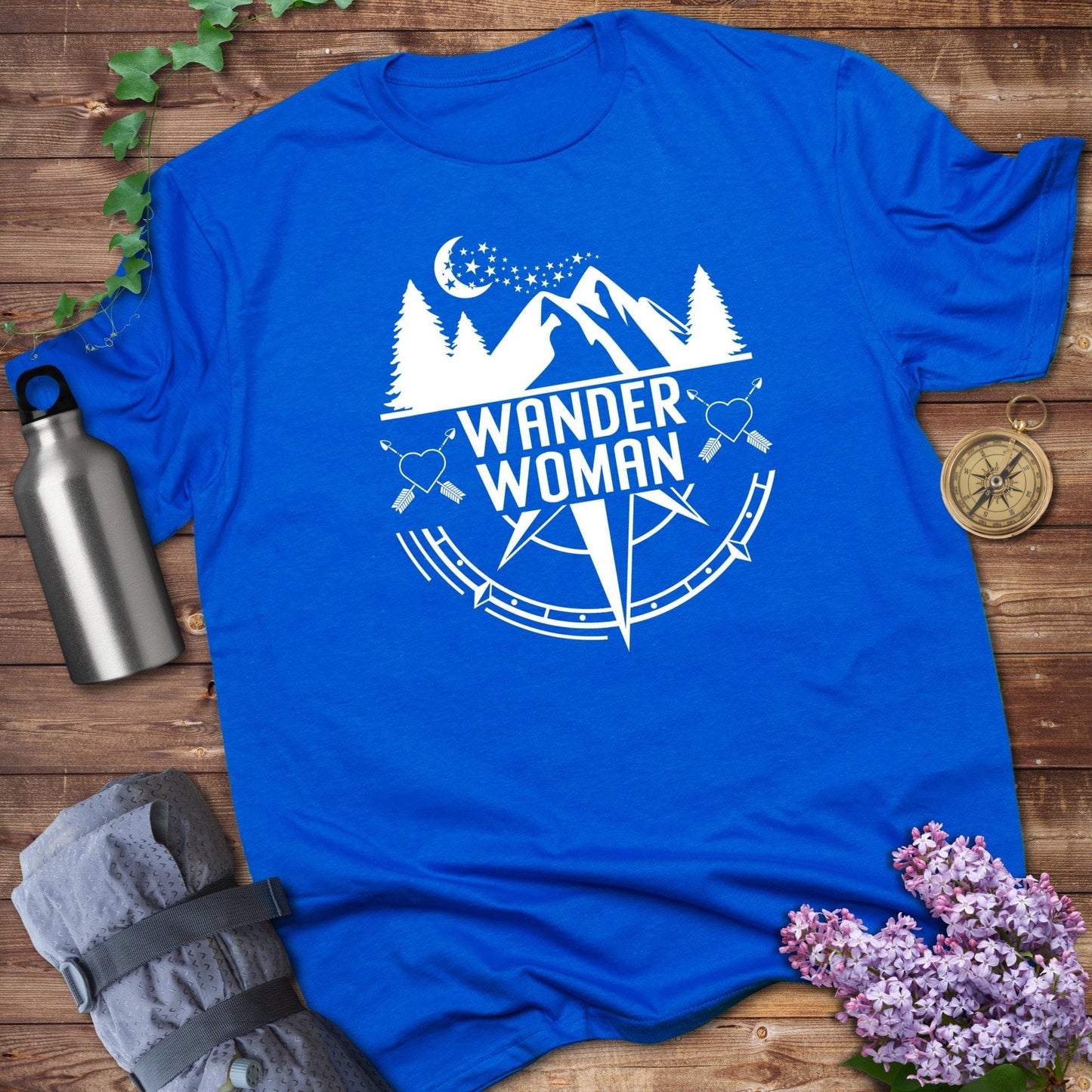 Wander Woman T-Shirt with Mountain and Hiking Design product