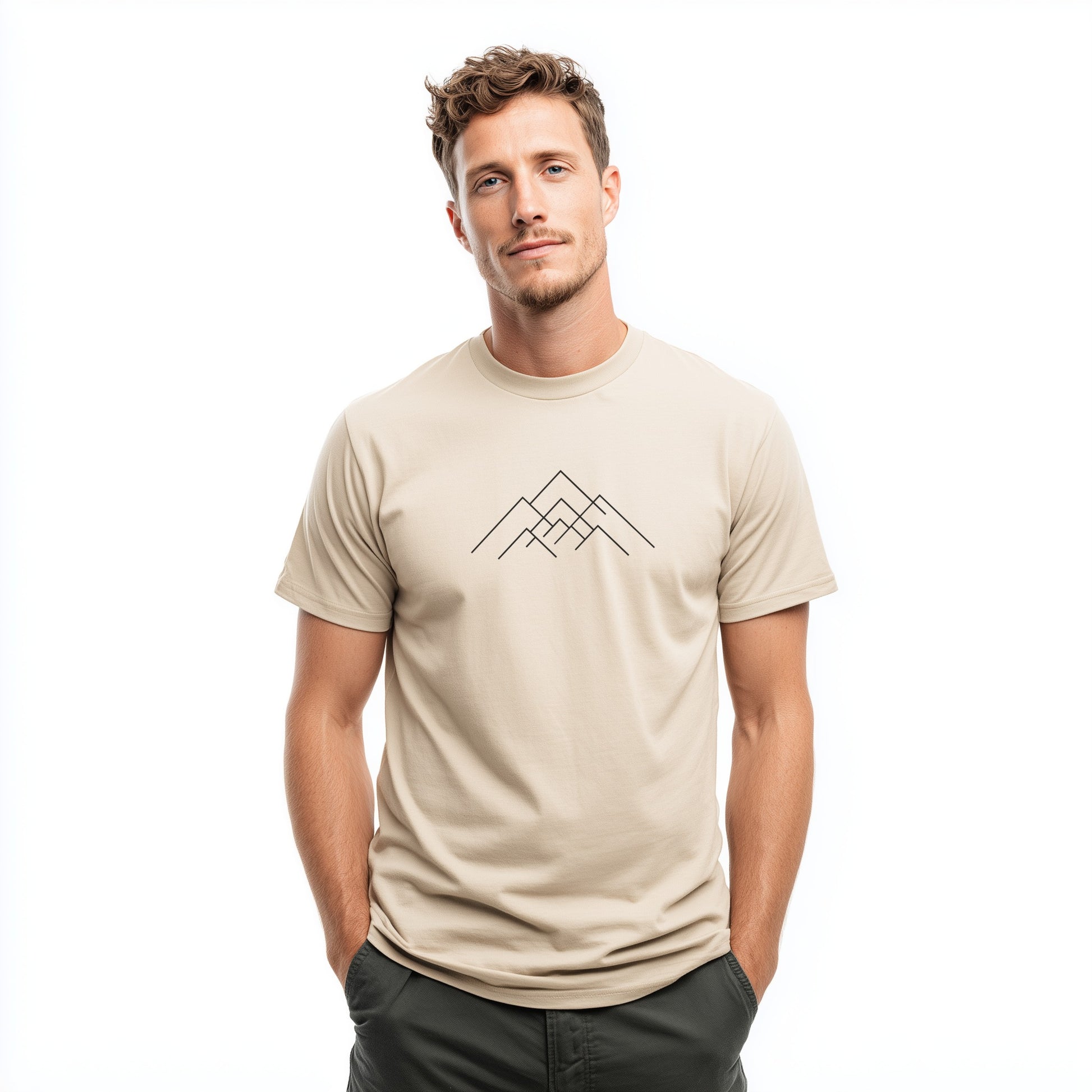 Minimalist Mountain Design Casual T-Shirt product