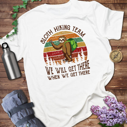 Sloth Hiking Team We Will Get There Graphic T-shirt product