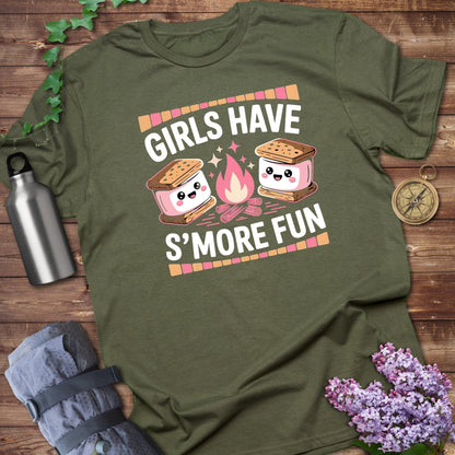 Girls Have S'More Fun Cute Marshmallow Campfire product type