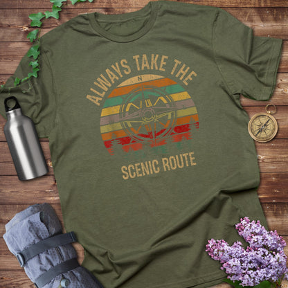 Always Take The Scenic Route Funny Outdoor Shirt product type