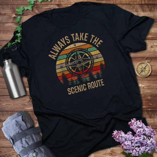 Always Take The Scenic Route Adventure Shirt product type