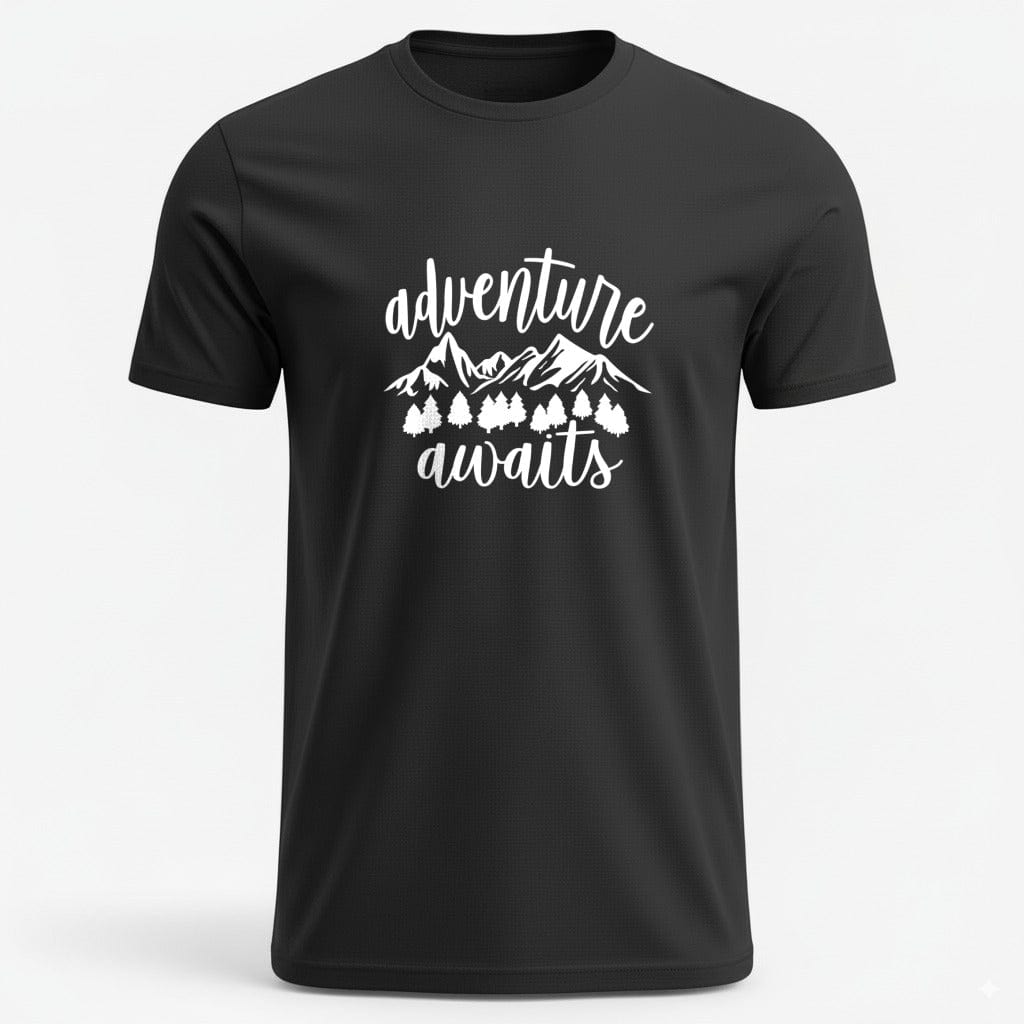 OutfitPeak Physical Item S / Black Adventure Awaits Mountain Tee