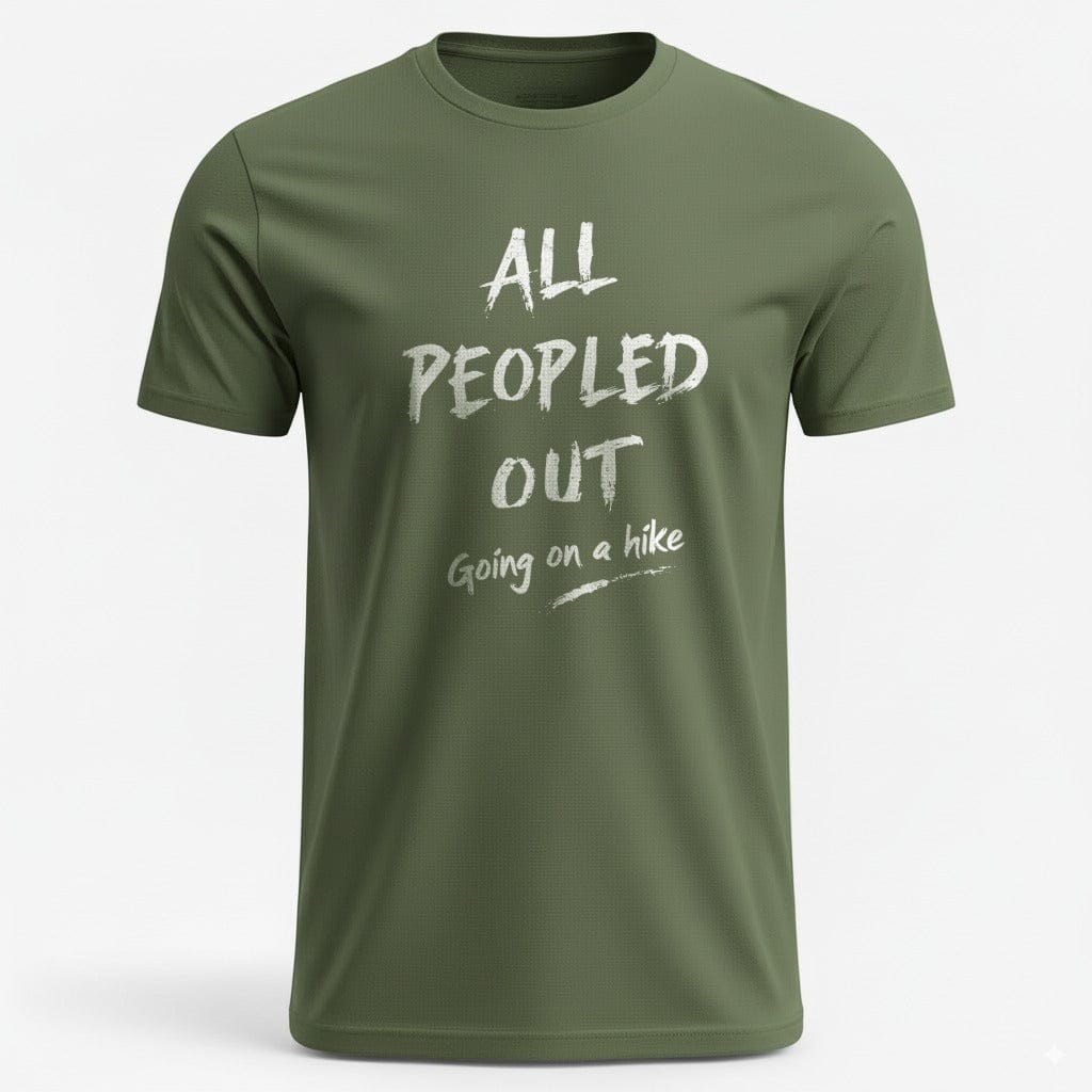 OutfitPeak Military Green / S All Peopled Out Tee