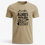 OutfitPeak Sand / S Always Take the Scenic Route Tee