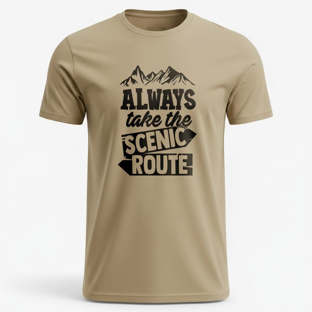 OutfitPeak Sand / S Always Take the Scenic Route Tee