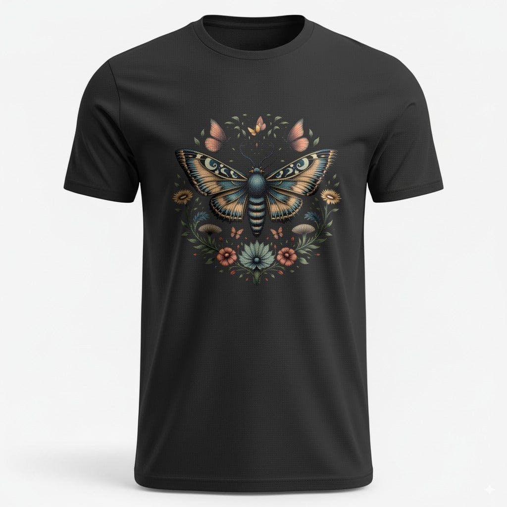 OutfitPeak Black / XS Artistic Moth Tee