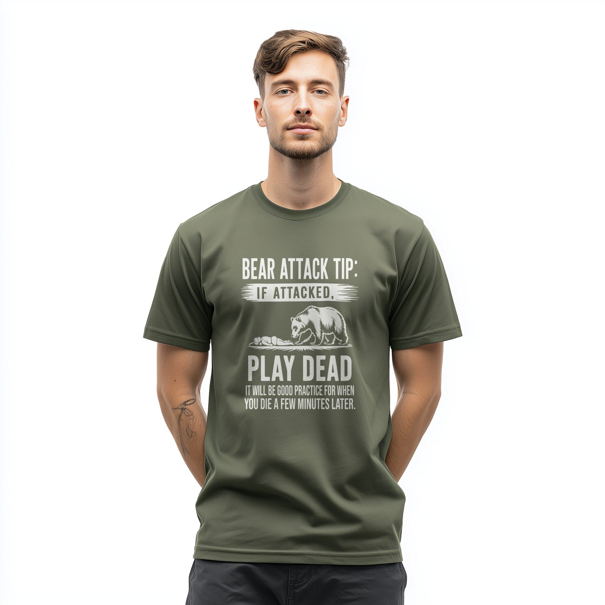 OutfitPeak Bear Attack Tip Graphic Tee