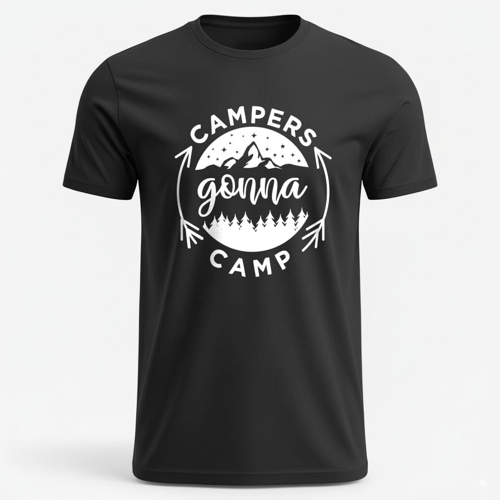OutfitPeak Physical Item Black / S Campers Gonna Camp Tee