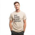 OutfitPeak Physical Item Eat Sleep Camp Repeat Tee