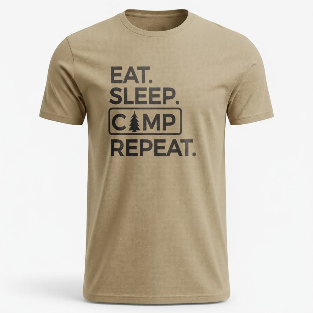 OutfitPeak Physical Item Sand / S Eat Sleep Camp Repeat Tee