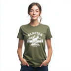 OutfitPeak Physical Item Glacier Graphic Tee US National Park Design Novelty T-Shirt