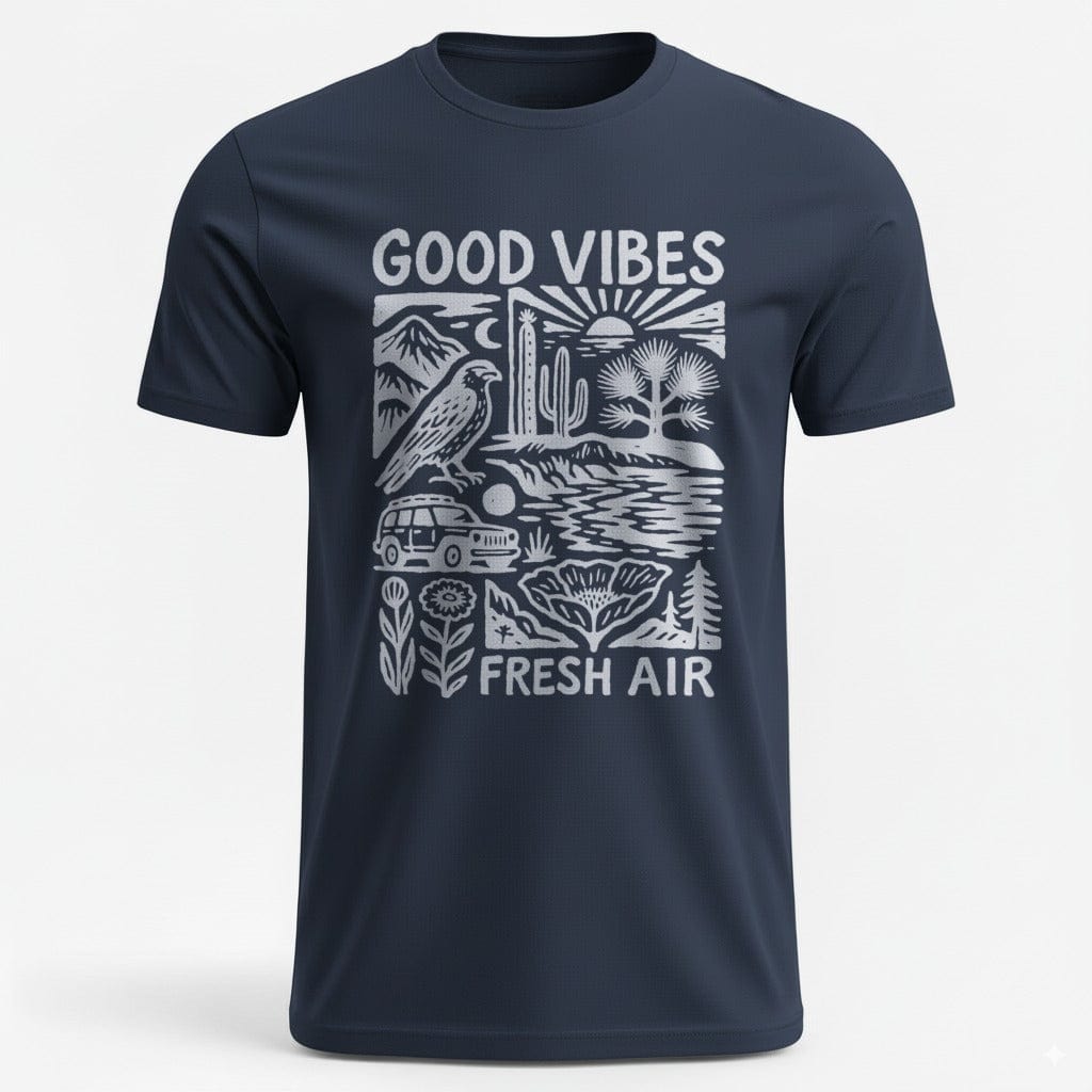 OutfitPeak Navy / XS Good Vibes Tee