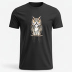 OutfitPeak Black / XS Great Horned Owl Tee