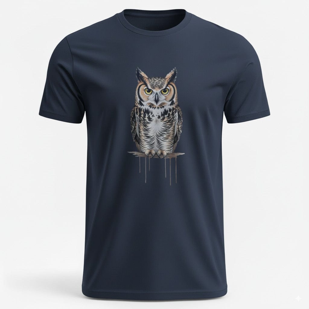 OutfitPeak Navy / XS Great Horned Owl Tee