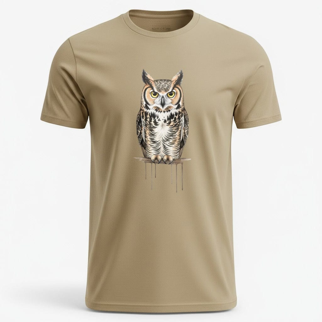 OutfitPeak Sand / S Great Horned Owl Tee
