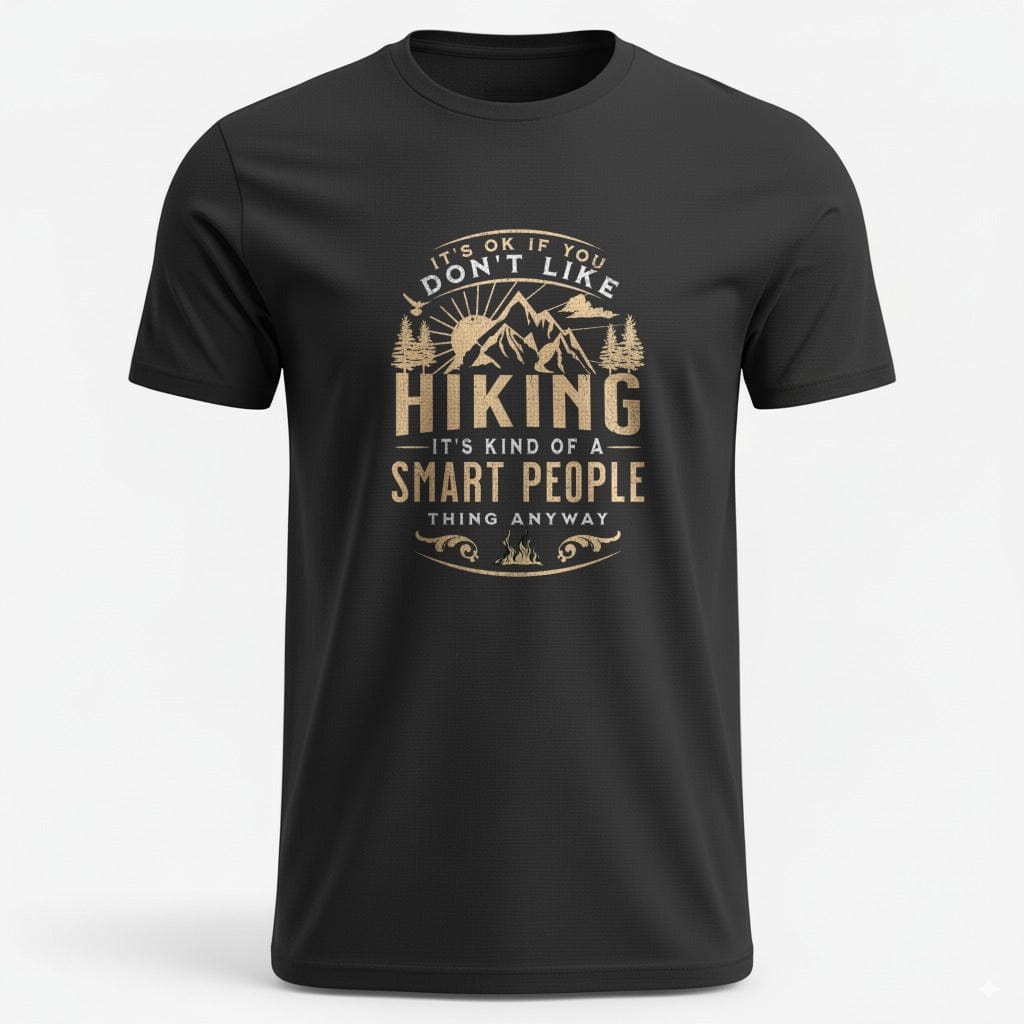 OutfitPeak Black / XS Hiking Smart People Quote Tee