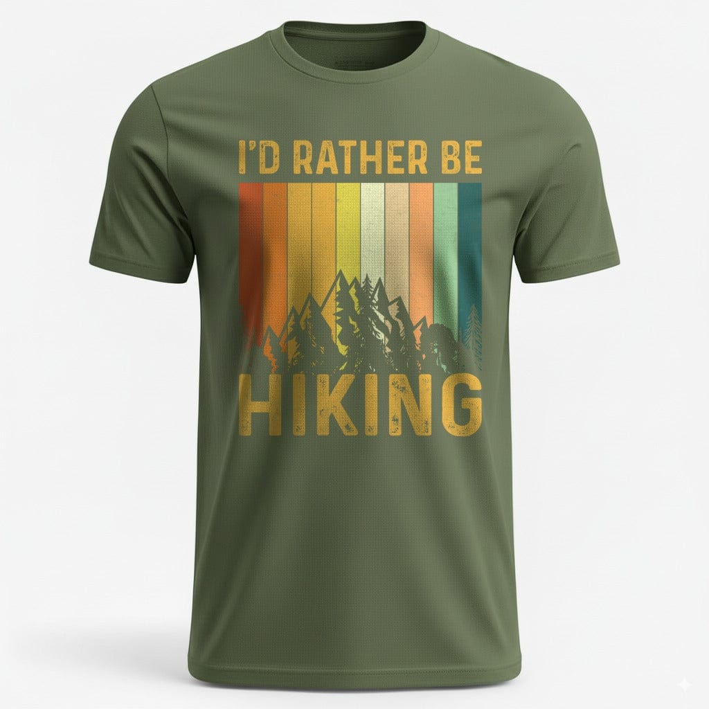 OutfitPeak Military Green / S I Would Rather Be Hiking Tee