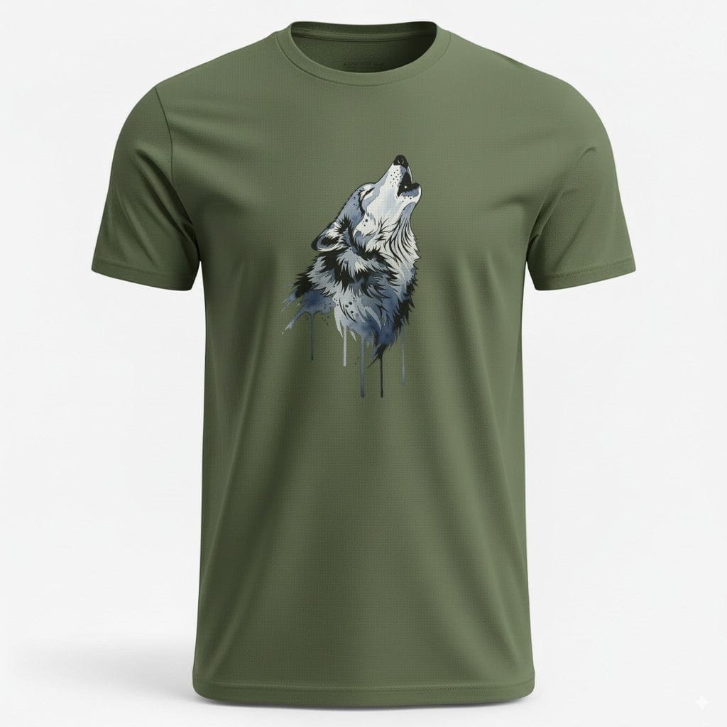 OutfitPeak S / Military Green Midnight Serenade Tee