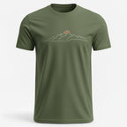OutfitPeak Military Green / S Minimal Mountain Peak Tee