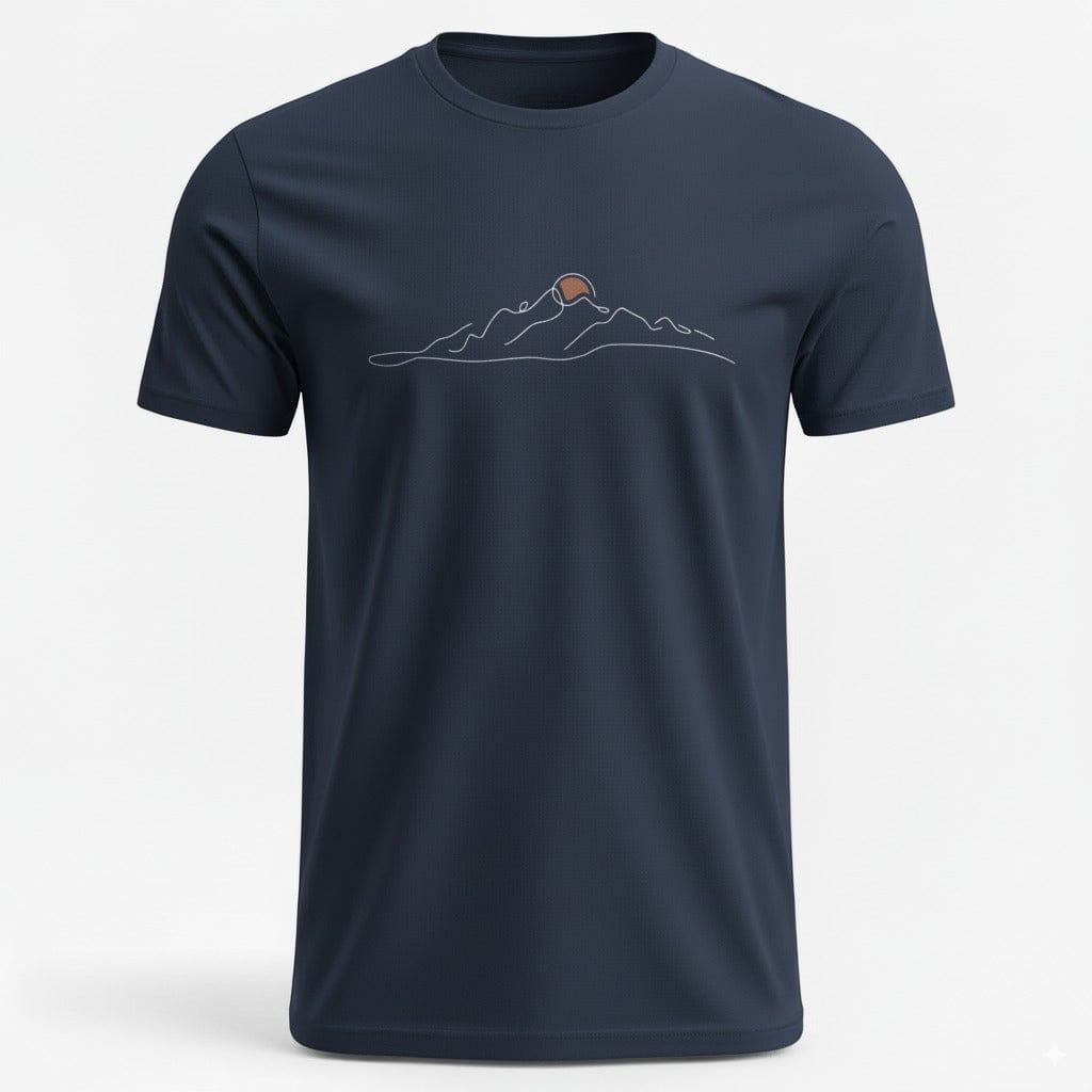OutfitPeak Navy / S Minimal Mountain Peak Tee
