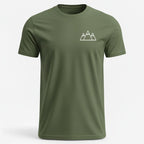 OutfitPeak Military Green / S Minimalist Mountain T-Shirt