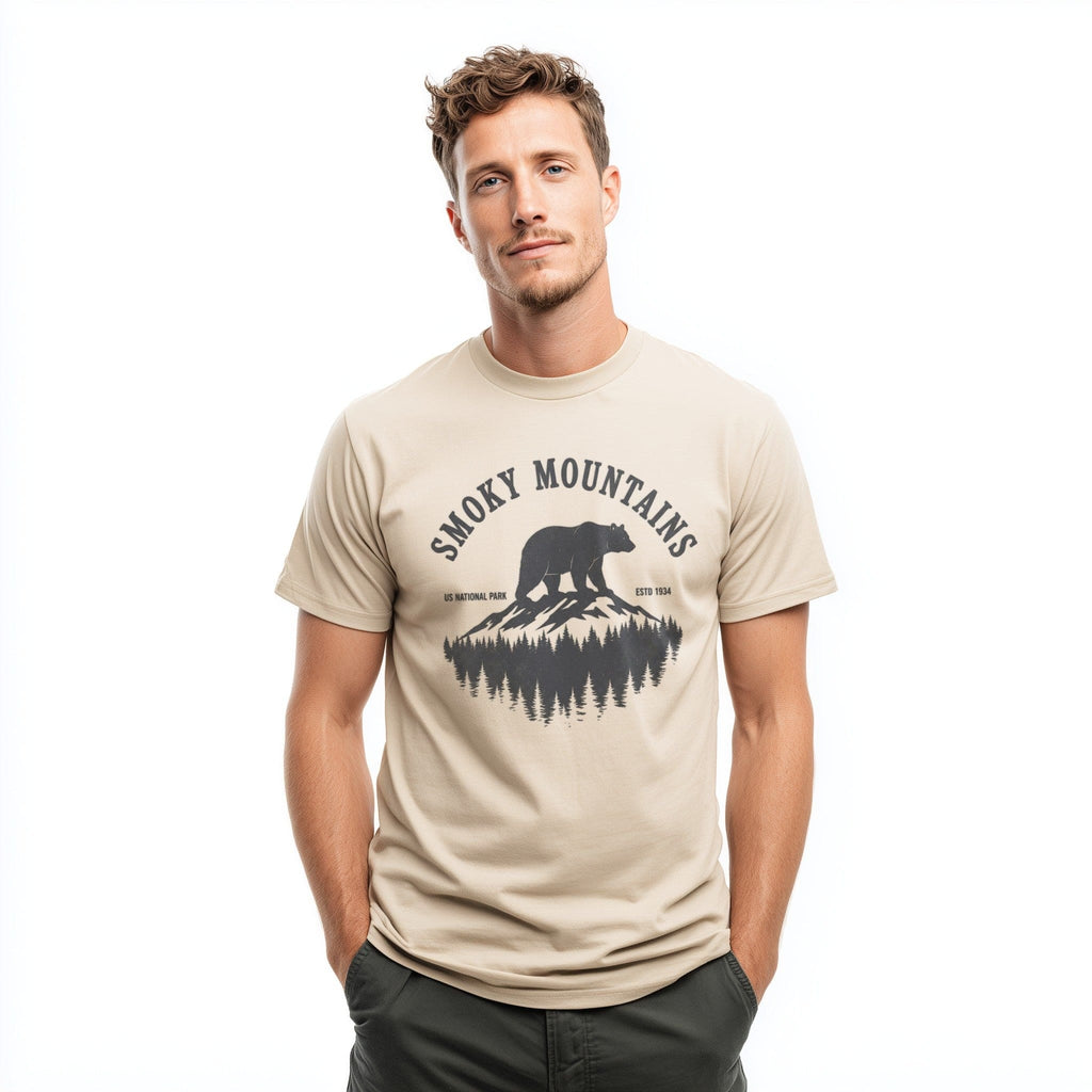 OutfitPeak Physical Item Mountain Bear Tee Smoky Mountains US National Park T-Shirt