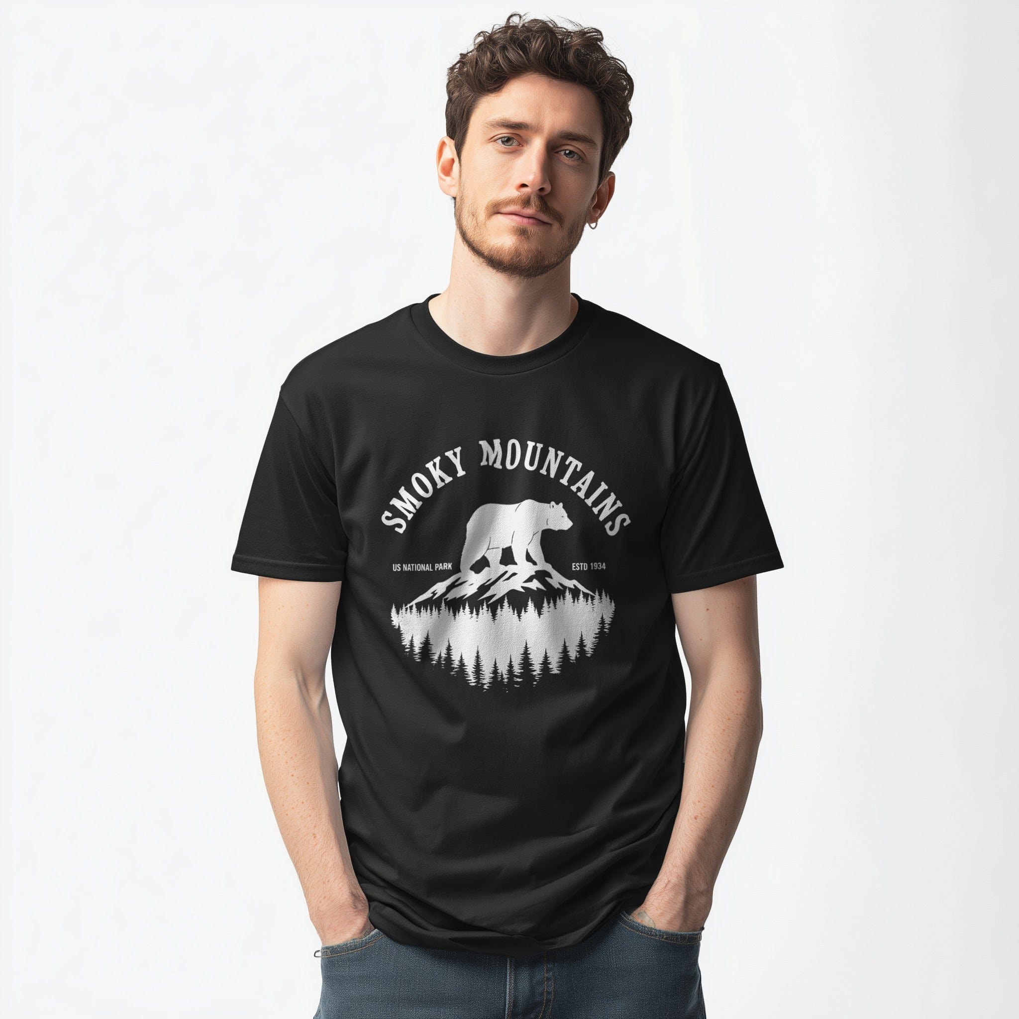 OutfitPeak Physical Item Mountain Bear Tee Smoky Mountains US National Park T-Shirt