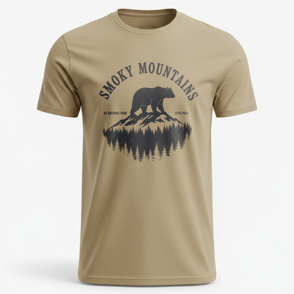 OutfitPeak Physical Item Mountain Bear Tee Smoky Mountains US National Park T-Shirt