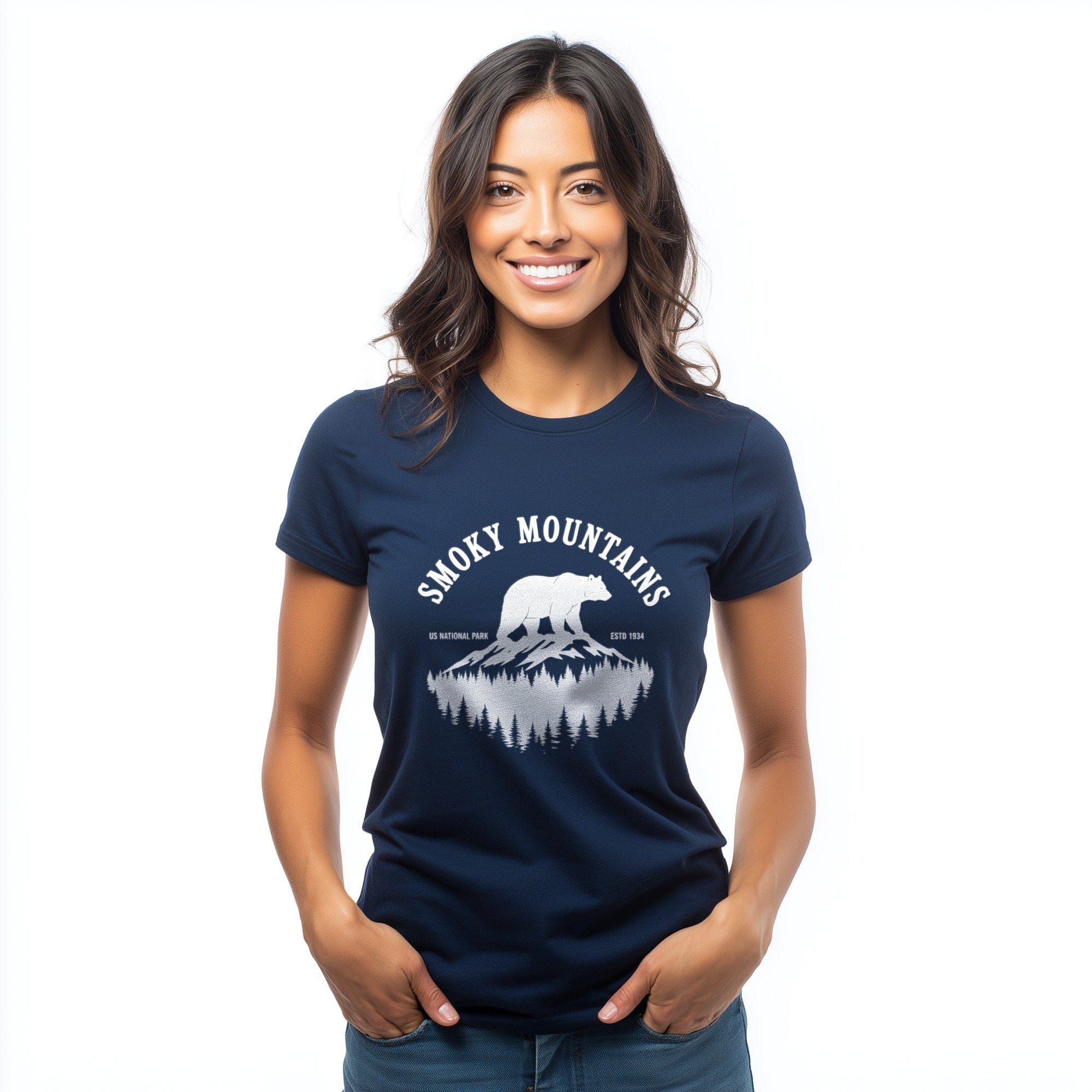 OutfitPeak Physical Item Mountain Bear Tee Smoky Mountains US National Park T-Shirt