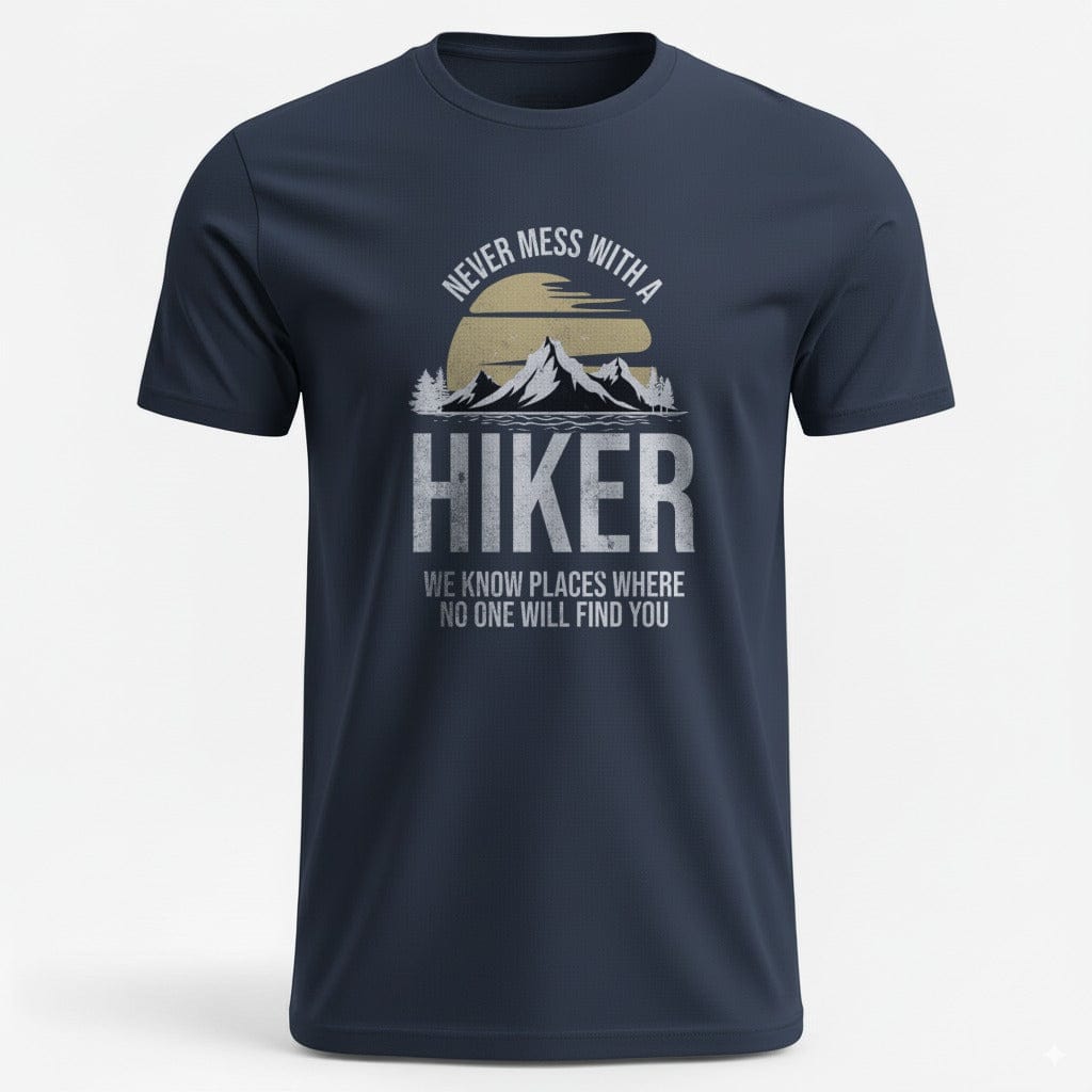 OutfitPeak Navy / XS Never Mess With A Hiker Tee