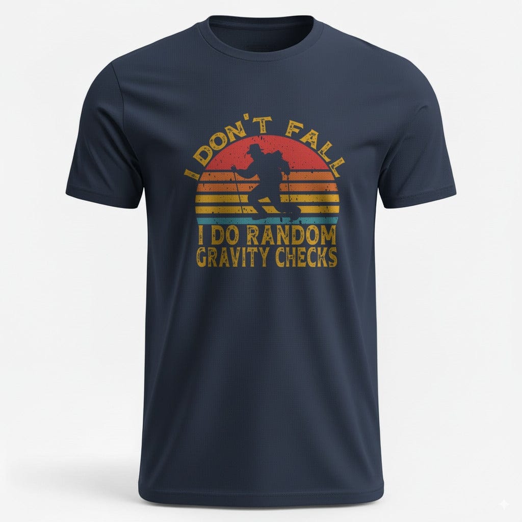 OutfitPeak Navy / XS Random Gravity Checks Tee