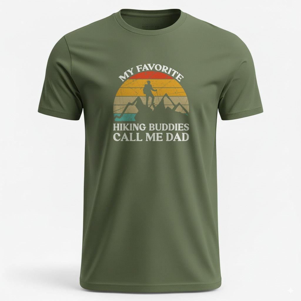 OutfitPeak Military Green / S Retro Climbing Dad Tee