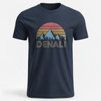 OutfitPeak XS / Navy Retro Mountain Sunset Denali Tee