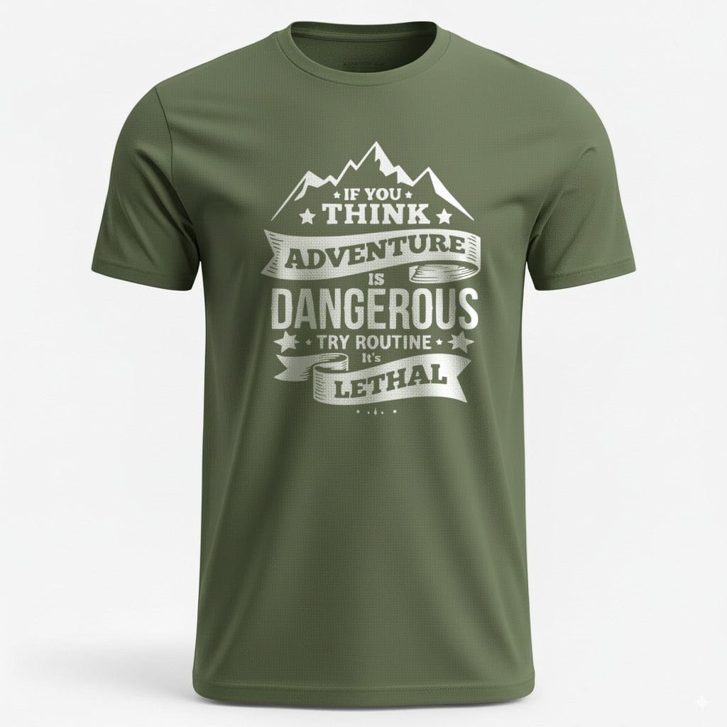 OutfitPeak Military Green / S Routine Is Lethal Tee