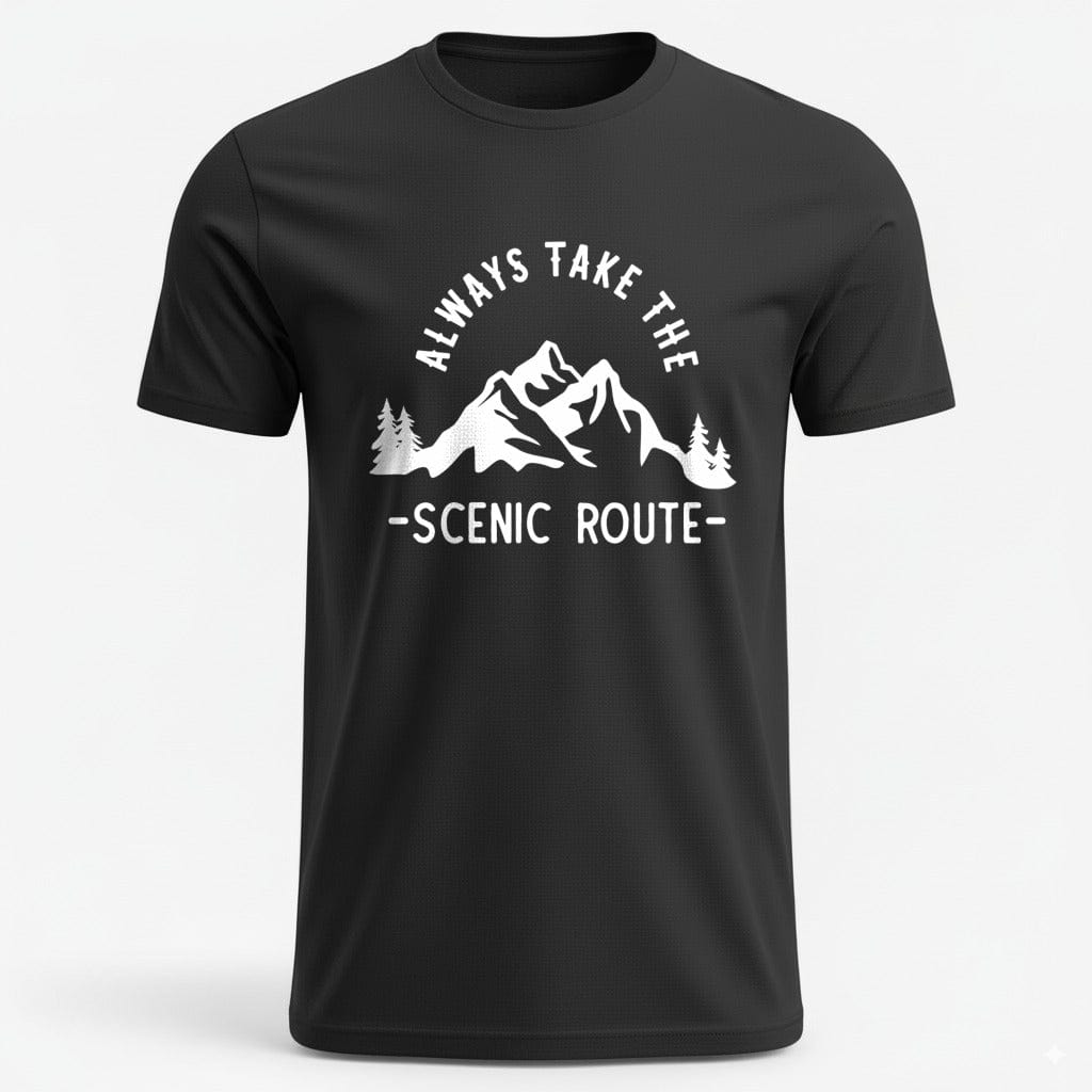 OutfitPeak Black / S Scenic Route Mountains Tee