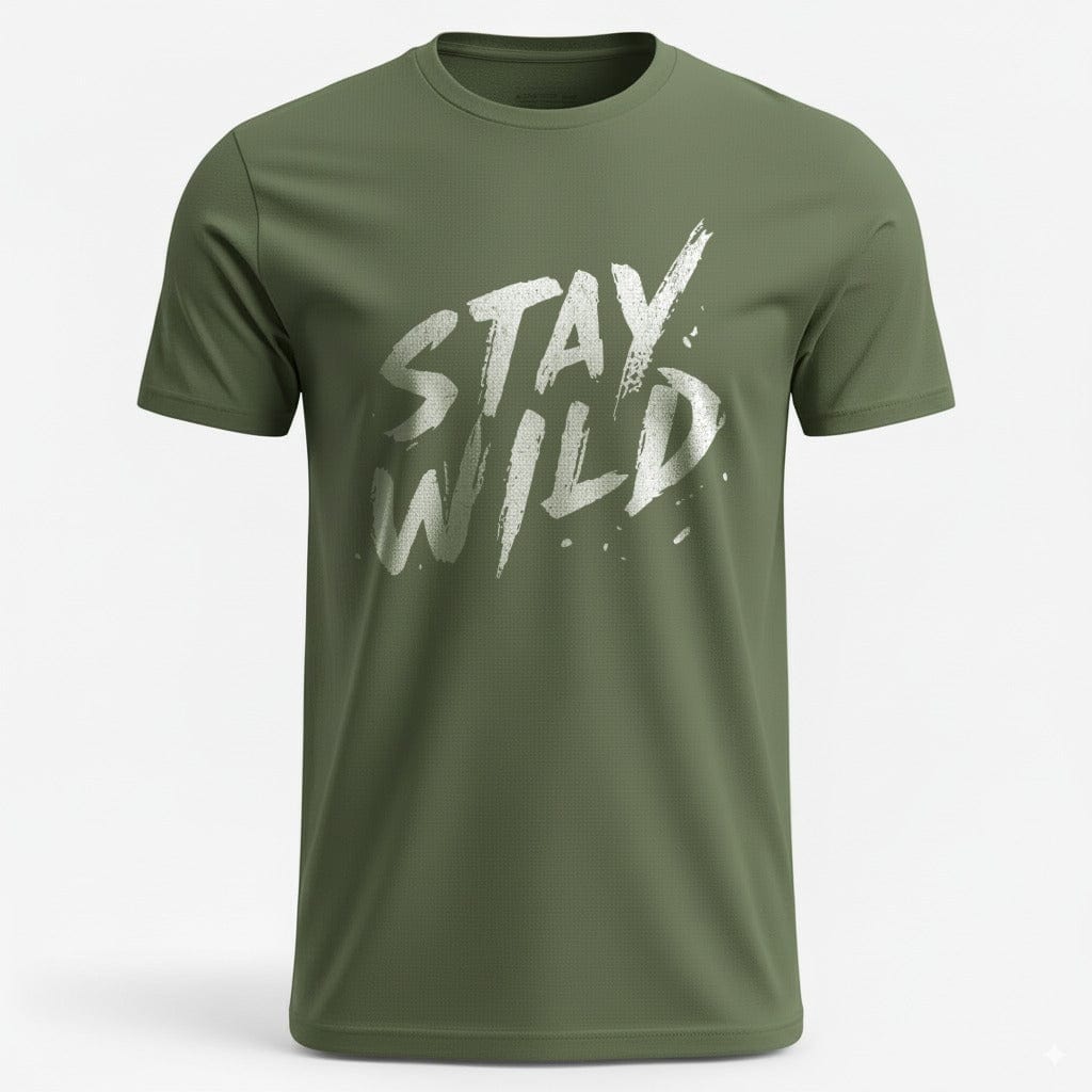 OutfitPeak Military Green / S Stay Wild Tee