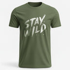 OutfitPeak Military Green / S Stay Wild Tee