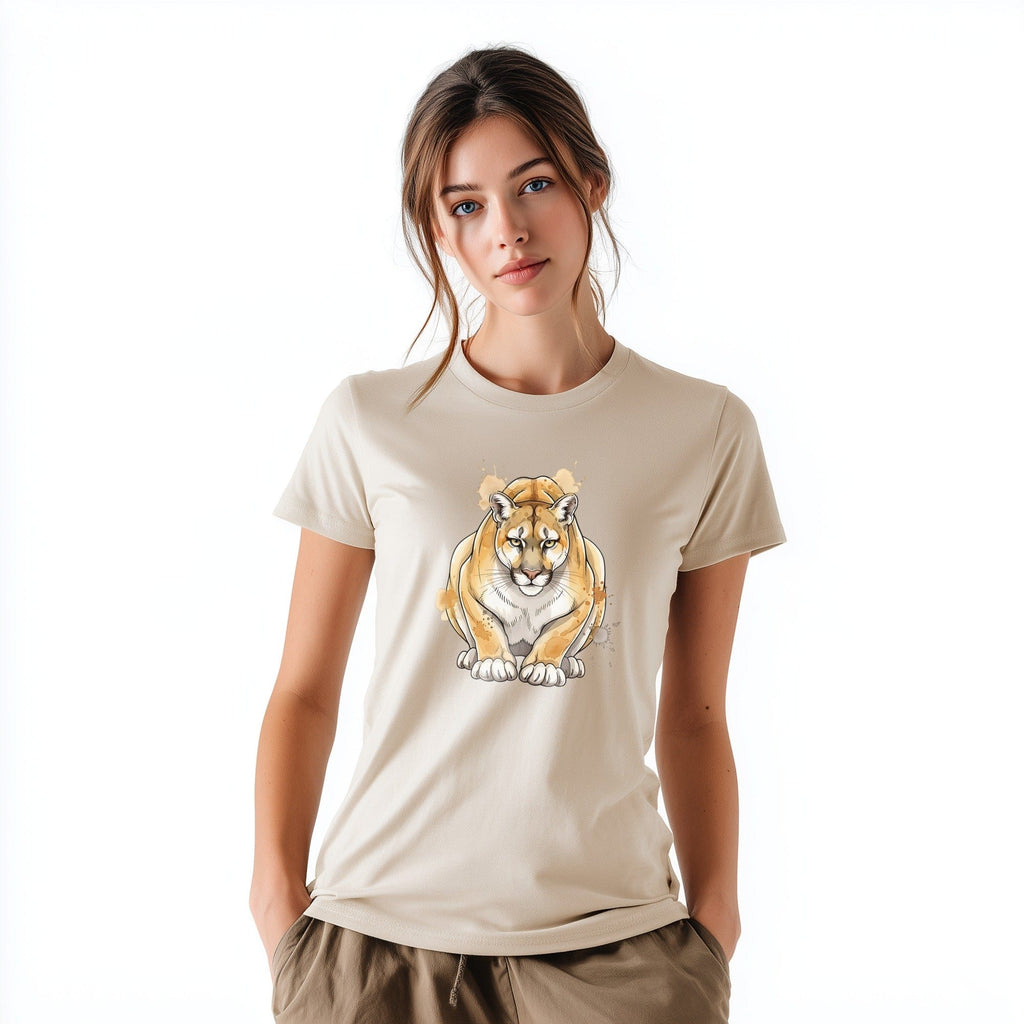 OutfitPeak Watercolor Mountain Lion Tee