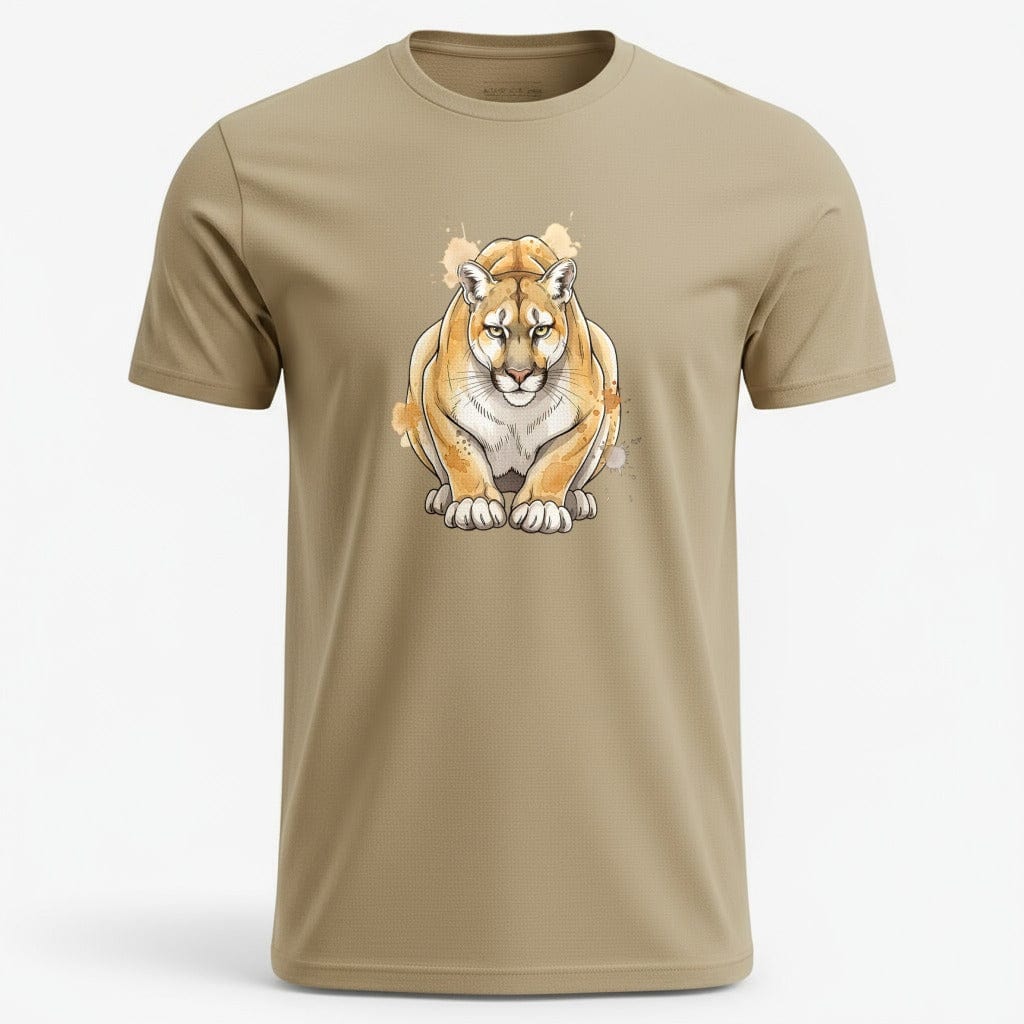OutfitPeak Sand / S Watercolor Mountain Lion Tee