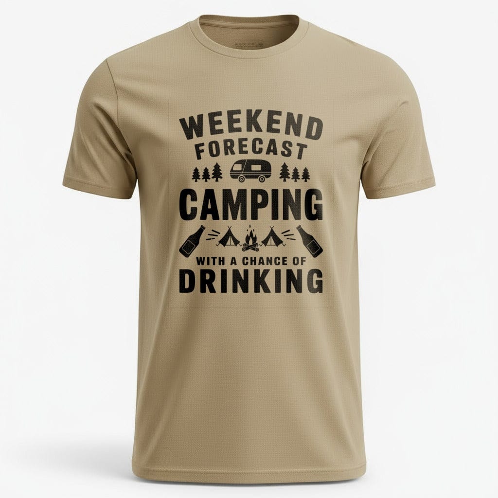 OutfitPeak Physical Item Sand / S Weekend Forecast Camping Tee