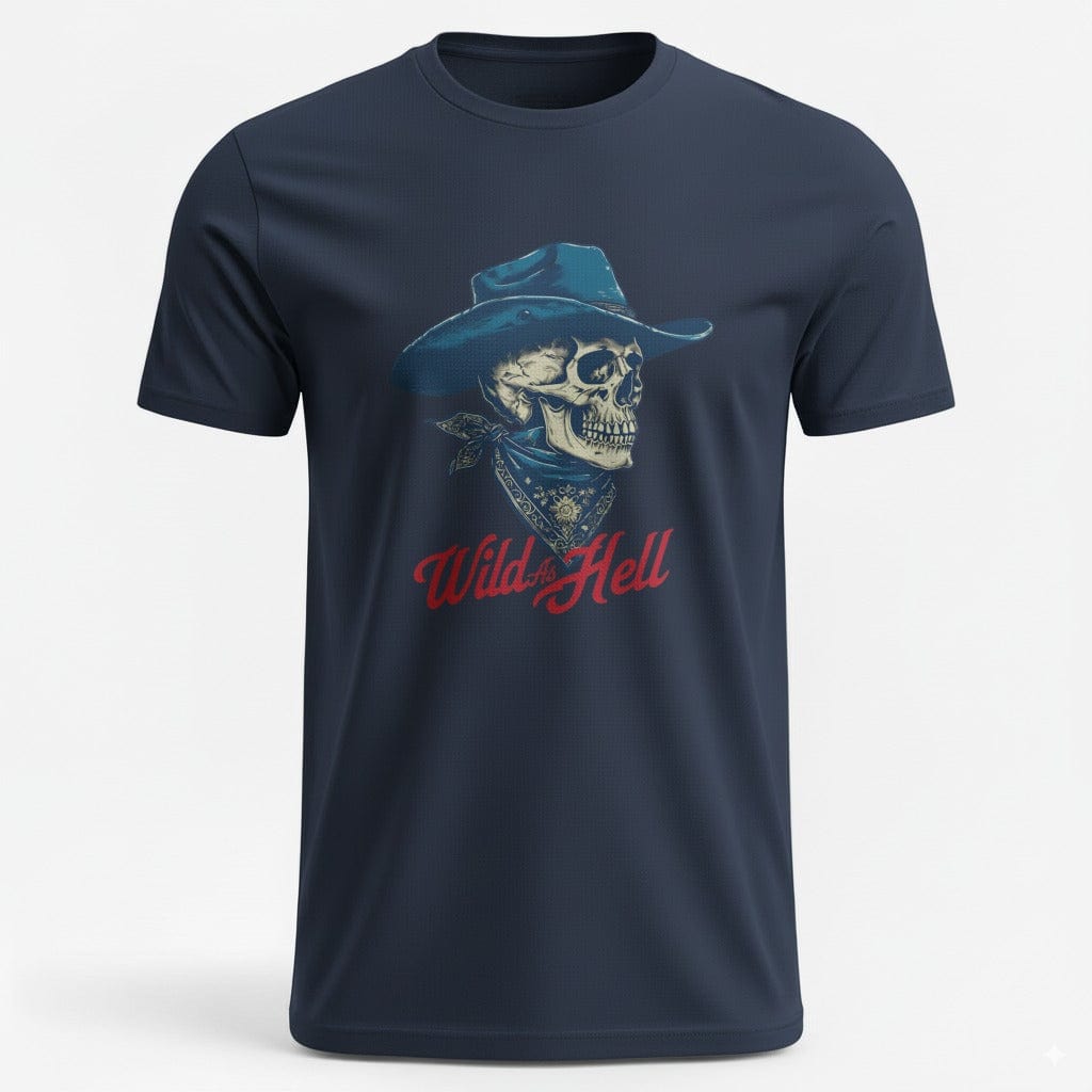 OutfitPeak Navy / XS Wild As Hell Cowboy Tee