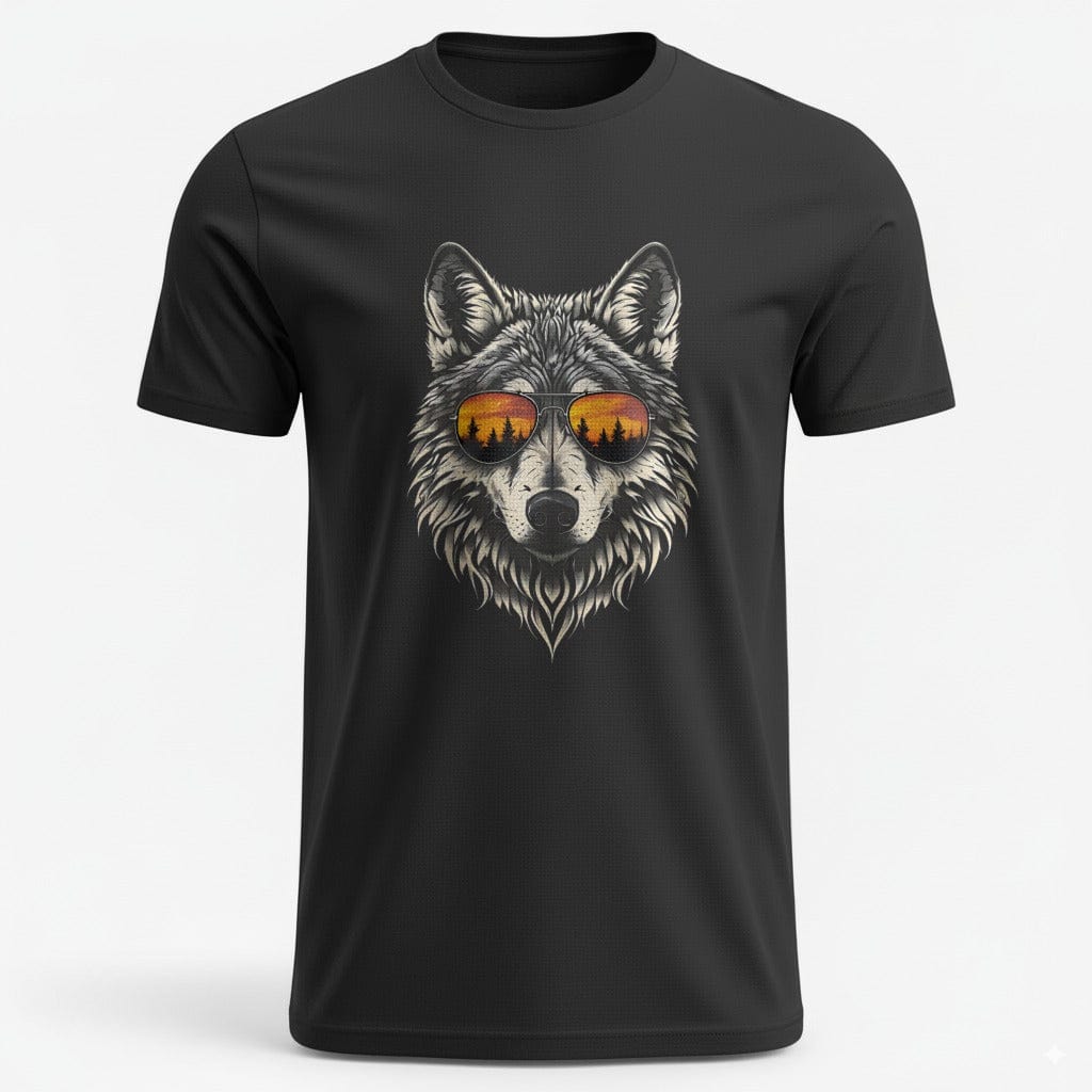 OutfitPeak Black / XS Wolf Sunglasses Tee